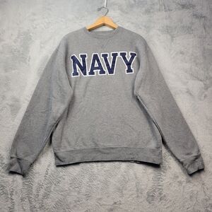 Big Cotton Gear Navy Spell Out Sweatshirt Size Medium Unisex